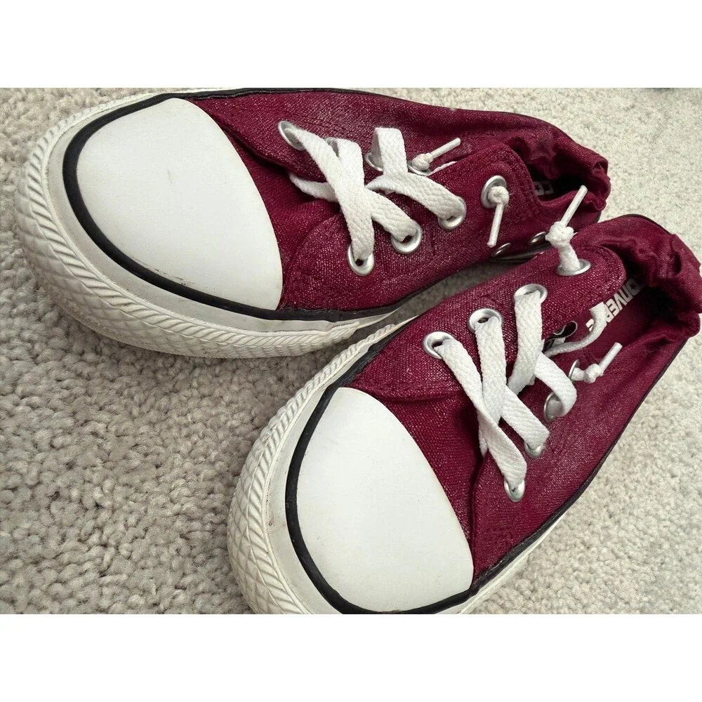 Chuck Taylor All Star Shoreline Converse Maroon Shimmer Women’s Size 7